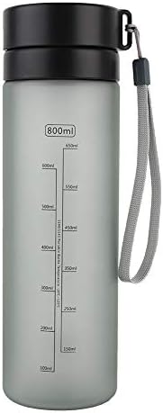 бутилка за вода с обем 800 мл, Модни Преносима Бутилка за Вода с Голям Капацитет, Запечатани (черен)
