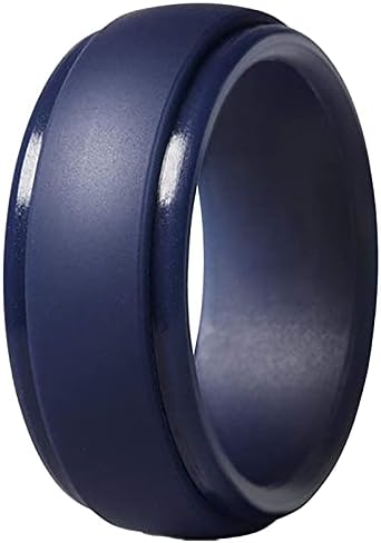 2023 Нови мъжки годежни пръстени за западните двойки, брачни кръгли гумени пръстени, училищни пръстени (A, един размер)