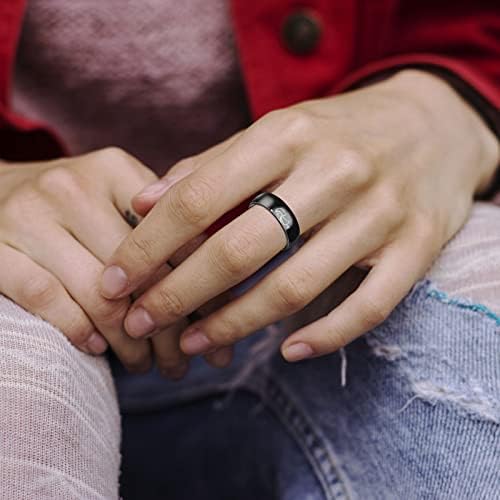 Пръстен в стил бохо за жени, прост пръстен от титанов стомана, женски пръстен, сладко бижу пръстен с анимационни герои (B, 9)