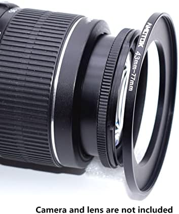 адаптер за обектив от 43 мм до 77 мм/ пръстен за филтър на камерата от 43 мм до 77 mm Съвместим С всички аксесоари за UV-филтри CPL