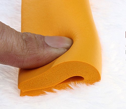 Оранжеви 2x2 метра (13 фута) U-образни Защитни ръб на стъклен плот От Пяна с Висока Плътност Премиум-клас, защитна Броня за безопасността на детето, Поролоновая Уплътне