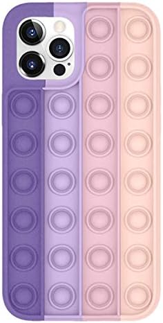 Калъф за телефон Amayi Pop Fidget Toys, Защитен калъф с мехурчета за iPhone7, 8, 7 P, 8P, X, XS, XS Max, XR, 11,11 pro, до 12.12 Pro, 12Pro Max, Розов