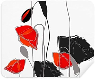 Червени Цветя, Художествена Линия Живопис Царевица Плат За Почистване на Екрана за Пречистване на 2 елемента Замшевой Тъкан