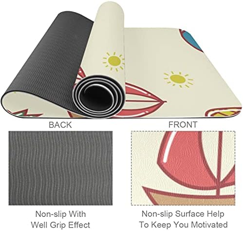 Siebzeh Сладък годишният килимче за йога с мультяшными елементи от Премиум-клас, в екологично Чист Гумена подложка за здраве и фитнес,