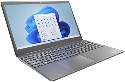 Ултра тънък лаптоп Gateway 15.6 FHD сив цвят Intel i3-1115G4 с честота до 3,1 Ghz, 4 GB DDR4 128 GB SSD, настроен с помощта на