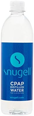 Дестилирана вода Snugell за овлажнители на въздух | 6 бутилки по 20 грама H20 | Подходящ за пътуване | 20 мл H2O | Произведено в САЩ
