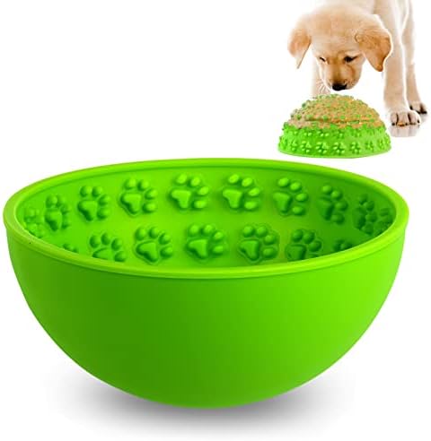 Купа за вылизывания Wobble за кучета Големи чаши за бавно хранене на кучета за облекчаване на тревожност и скука, силиконова купа за