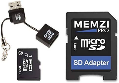 MEMZI PRO 32 GB 90 MB/s. Карта памет от клас 10, Micro SDHC карта с USB баркод за мобилни телефони G7 LG ThinQ, Stylo 4, K30,