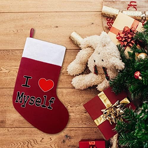 Аз обичам Себе си, Коледни Чорапи, Коледни Чорапи Калъф За Дома Семеен Коледен Декор