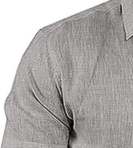 Мъжки Ризи с Копчета и Къс ръкав, Модни Памучен Бельо Шарени Ежедневни Риза За Йога Свободно, Намаляване, Ежедневни, Плажни Върховете