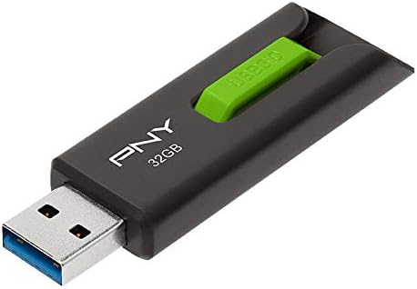 Флаш памет PNY Elite Prime USB 3.0, 32 GB, Сиво/Зелен (P-FD32GEL-GE)