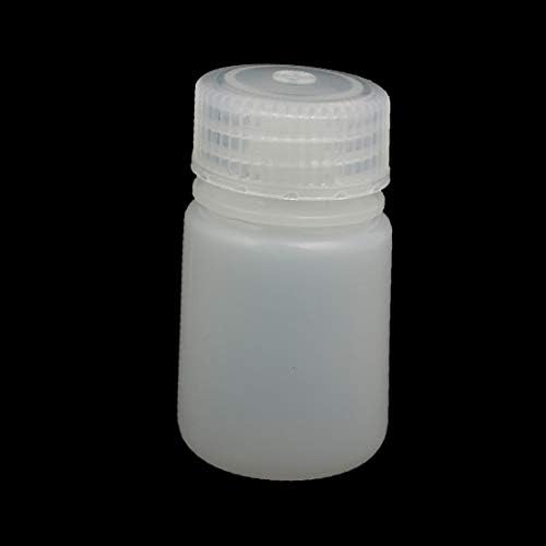 X-DREE 5шт 30 ml Пластмасова бутилка с природата, с широко гърло, бутилка за ръчен шев на проби в Бял цвят (5шт 30 ml Пластмасова бутилка с широко гърло Reactivo Botella Muestra, бутилка
