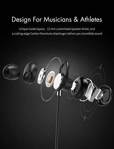 Безжични Слушалки VEENAX Пого, Спортни Bluetooth слушалки, Слушалки за фитнес с микрофон, магнитни и сверхбассами, Време на възпроизвеждане на 8 часа Защита от изпотяване, ?