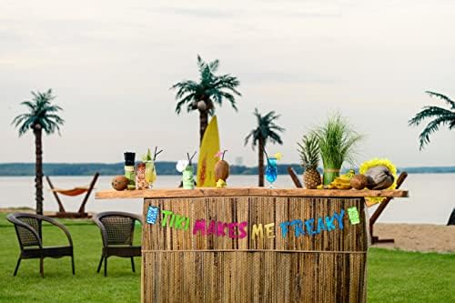 Блестящ банер в стил Aloha Beach Luau - Хаваите - Алоха -Тропически - Тики - Годишни тематични Украси за партита на плажа и на басейна, Сувенири и аксесоари