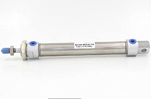 Пневматични Малки цилиндри с Двойно действие от Неръждаема Стомана с диаметър 20 мм с отвор 90 мм, а Ходът на MA20-90, Мини-въздушен