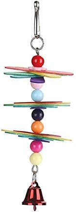Играчка за игра на птица Taidda Redxiao, Камбанка от разноцветни Мъниста, подходящ за широк спектър от големи и малки вълнообразни