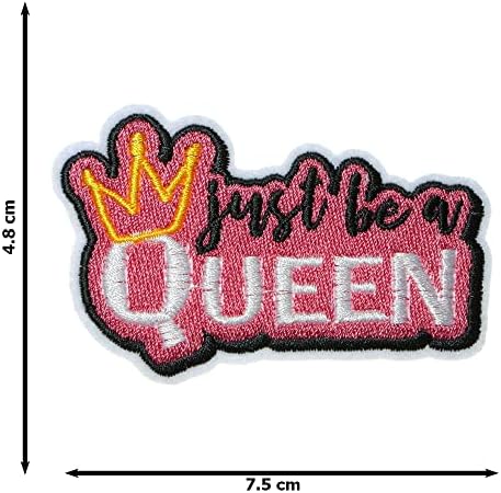 JPT - Just Be A Queen Наследная Принцеса Бродирана Апликация на Гали/Шият Ивици Икона Сладко Лого Нашивка на Жилетка, Сако,