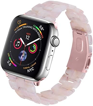 Каишка за часовник от смола, съвместим с Apple, лесно Заменяеми Модерен гривна iWatch Band от смола за Apple Watch Серия 6 Серия