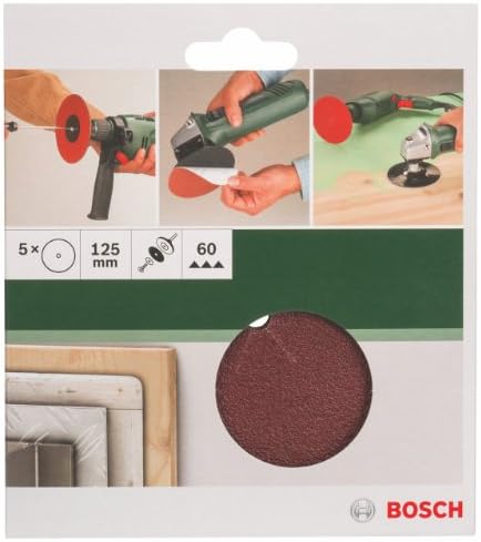 Bosch 2609256B49 Домашно Хартиен диск за шлайфане опорна плоча ø 125 мм G60 Без пробиване със Скоба (5)