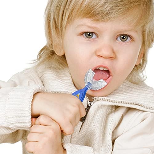 Детска U-Образна четка за зъби HEIMEABI за цялостно почистване на 360 °, Избелваща Масажна четка U-Образен тип, която симулира четка