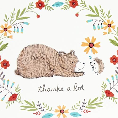 Картички благодарност Hallmark Baby Shower в асортимент, Горски животни (48 Картички с конвертами за момче или момиче) Елен,