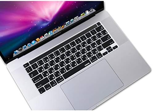 Силиконов калъф за клавиатура серия XSKN Shortcuts and Language, който е съвместим с новия MacBook Pro 13,3 инча 16 инча със сензорен панел Touch ID - A2251 A2289 A2338 M1 A2141 (версия за САЩ, руски чере