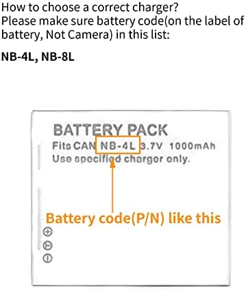 Norifon NB-4L LCD USB зарядно устройство за Canon PowerShot SD750 SD780 is SD1000 SD1100 is SD1400 is A2200 A3100 is, IXY Digital 60, IXUS 220 HS, Цифрови фотоапарати IXUS 70 и други, в Черно, NB-4L-L