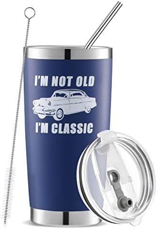 Mumufy Класически автомобили подаръци I 'm Not Old I' m Класически Чаши за вино, чаши от 20 грама с Кляпом, Забавен Пътен Чаша за Мъже, Подарък