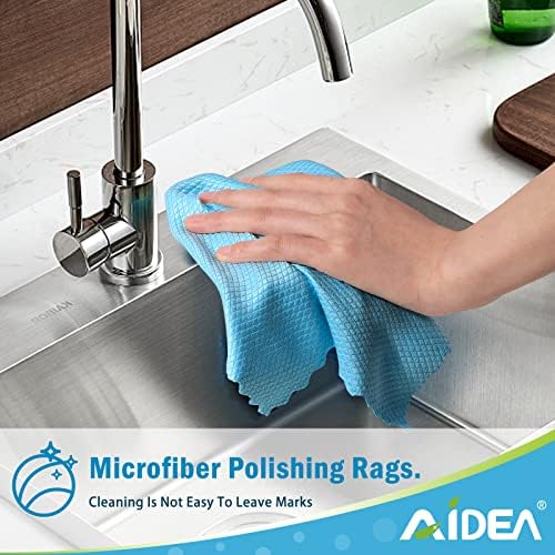 Кърпички за почистване от микрофибър AIDEA, 8PK-Универсална Кърпа за почистване, Кърпа За полиране микрофибър кърпа, Кърпа за миене на