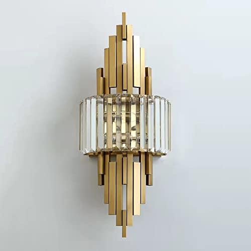 Jadssox Кристални Стенни аплици в стил Постмодерното, осветителни Тела С Тапицерия Злато, монтиран на стената Лампа за декор Хол, Геометрични