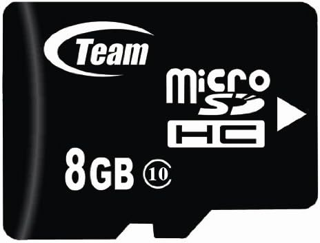 Високоскоростна карта памет microSDHC Team 8GB Class 10 20 MB/Сек. Невероятно бърза карта за Nokia 6212 Classic, 6216 Classic, 6220 Classic.