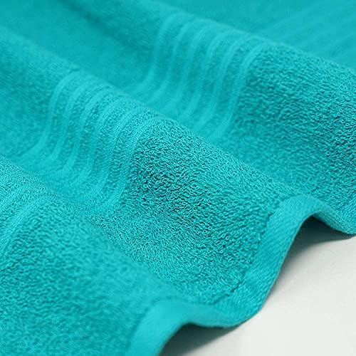 Комплект памучни хавлиени кърпи TRIDENT Премия Хотелски качество, Луксозни опаковки от 2 кърпи за баня, Супер Впитывающее,