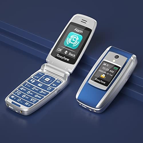 Easyfone T300 4G Класически foldout мобилен телефон с голям бутон за по-възрастните хора | Лесен за използване | Чист звук | Батерия