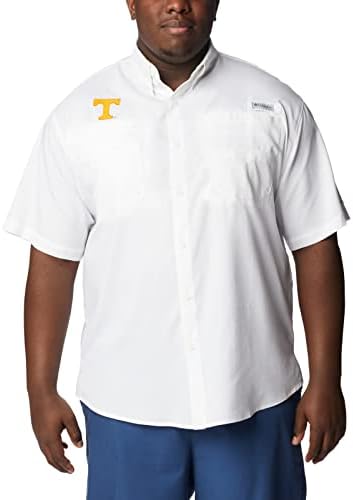 Мъжка риза Tamiami от NCAA Tennessee Volunteers с къс ръкав, Малка, ТЪМНО-бяла