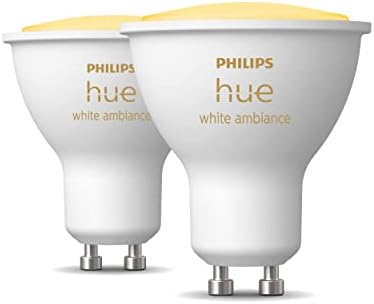 Интелигентен led крушка PHILIPS Hue White Ambiance GU10, съвместима с Bluetooth и Zigbee, гласова активация с помощта на