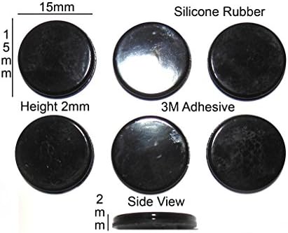 Крака от самозалепващо силиконов каучук VATH 15 мм (Д) x 15 мм (Ш) x 2 мм (В) 6шт [RB223]