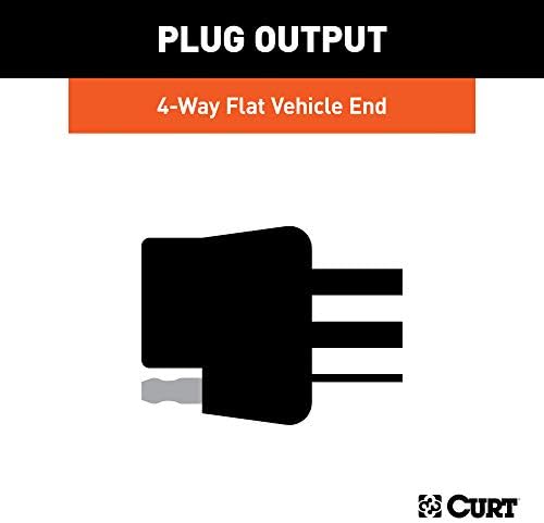 CURT 55379 Обичай 4-Пинов Теглене на кабели ремарке от страна на автомобил, Подходящ за пикап Toyota Select, Tacoma, черен