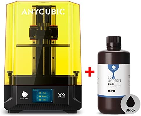 3D-принтер от смола ANYCUBIC Photon Mono X2 + Смола за 3D-принтер ANYCUBIC На растителна основа, Черен 1 кг