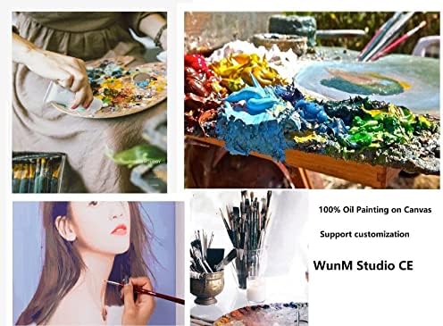 WunM Studio CE Ръчно Рисувани, Голям Абстрактен Ирис, Платно, Мастихин, Цветя, маслени Бои, Модерен Интериор, Флорални Картини, Стенно Изкуство,