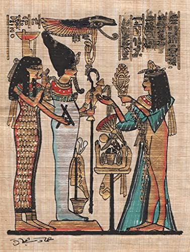 Египетски Папирус Изида Озирис Картина от Ръчно изработени Египетската Земя Историческо Изкуство