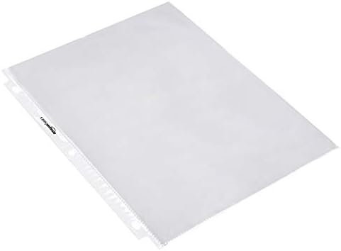 Защитни фолиа на Basics от прозрачен лист за подвързване с 3 кръгчета, 8.5 x 11 инча, 100 броя в опаковка