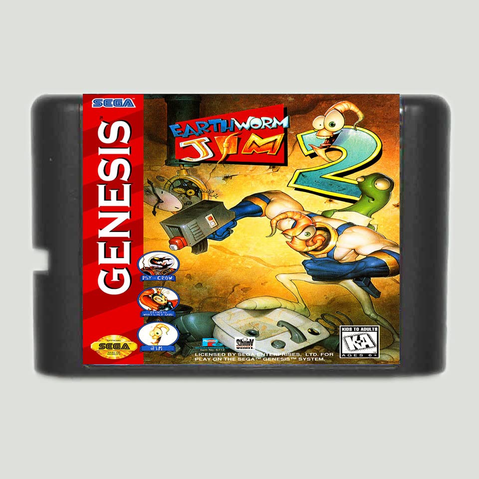 Earth Worm Джим 2 16-Битова Игрална карта MD за Sega Mega Drive За Genesis-BLADES OV