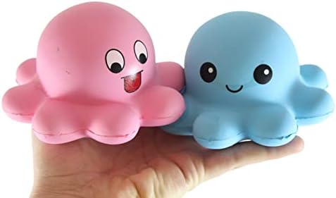 Комплект от 2 меки играчки с бавно покачване на Октопода - Надуваема топка за облекчаване на стреса с ефект на паметта Fidget