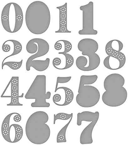 Печати Spellbinders S5-577 за бродиране на пунктуация и символи от колекцията Stitched Numbers & More