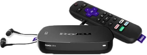 Roku Ultra | Стрийминг медия плеър 4K / HD / HDR с премиальными слушалки JBL 2019 (обновена)