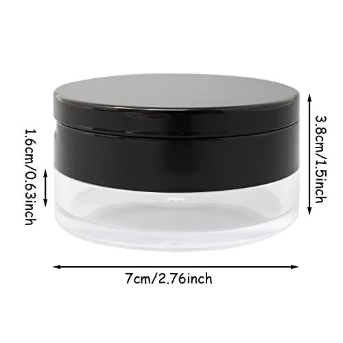 Honbay Капацитет 20 г (0,7 грама) Празен многократна употреба Контейнер за прах за грим с Гъба-Пуховкой, Сито и Огледало, Компактен Пластмасов