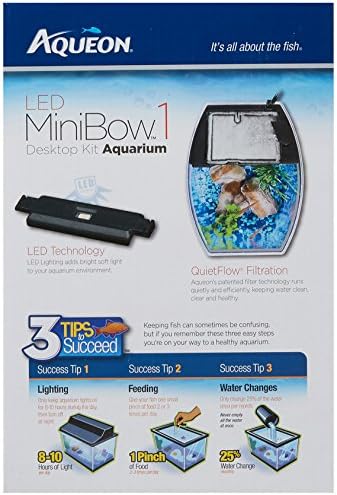 Aqueon Products 015905178020 Комплект за аквариум с led подсветка Minibow, 1 Галон, Черен