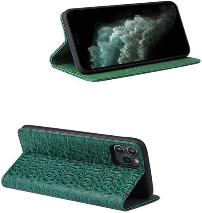 Магнитен флип калъф за телефон DAIKMZ с Крокодиловым модел, Кожена устойчив на удари Чанта-портфейл за Apple iPhone 12 Pro Max (2020