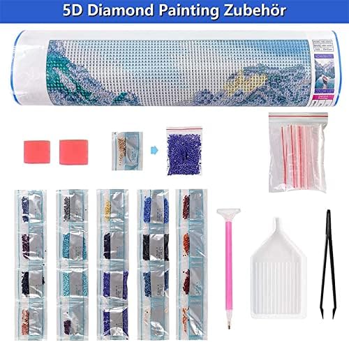 Комплекти за рисуване с диаманти за възрастни/деца 5D САМ Диамантена Художествена Боя с Пълен Кръг, Диамант Бял Божур Диамантени