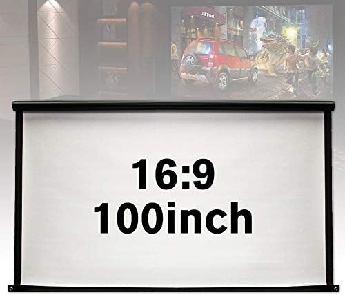 LIRUXUN 16:9 100-инчов Прожекционен Сгъваем Екран Платно Предни Прожекционен Екран За Домашно кино Екран Кинопроектора Висока